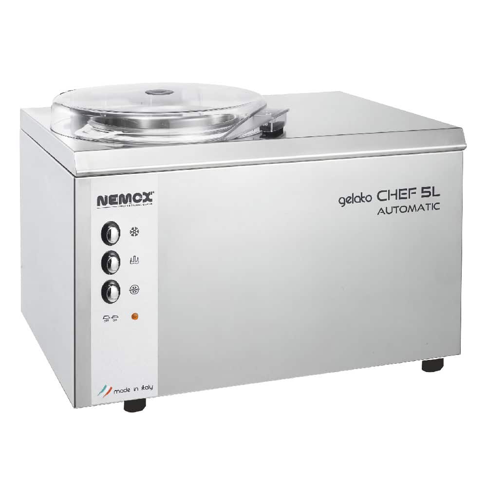 2.5 Quart Bowl Capacity Stainless Steel Brushed Finish NEMOX 36790 Chef 5L Gelato-Ice Cream Machine