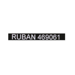 RUBAN BLANC SUR FD NOIR 12MM