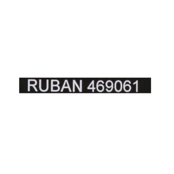RUBAN BLANC SUR FD NOIR 12MM