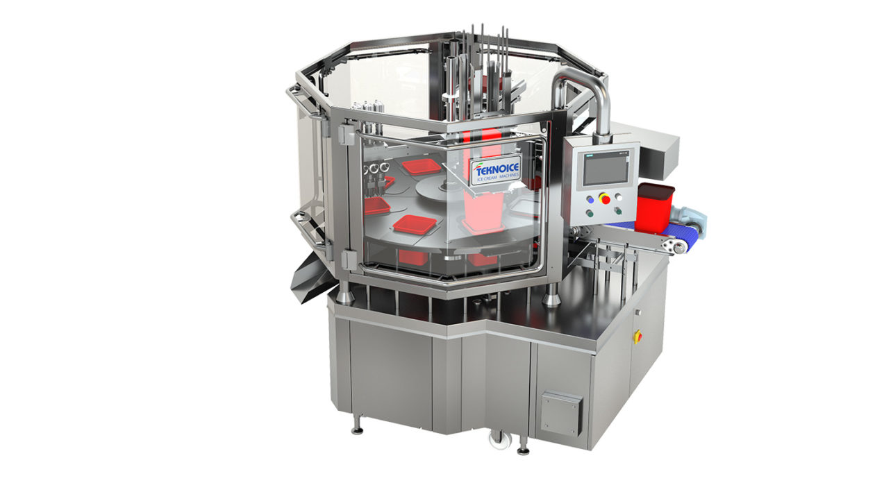 Rotary ice cream filler