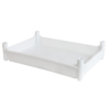 Bac empilable avec 4 pieds GILAC 540 x 360 x 120 mm - 10 L - blanc