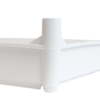 Bac empilable avec 4 pieds GILAC 540 x 360 x 120 mm - 10 L - blanc – Image 2