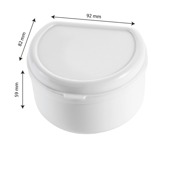Boîte à dentier avec panier amovible - blanc – Image 4