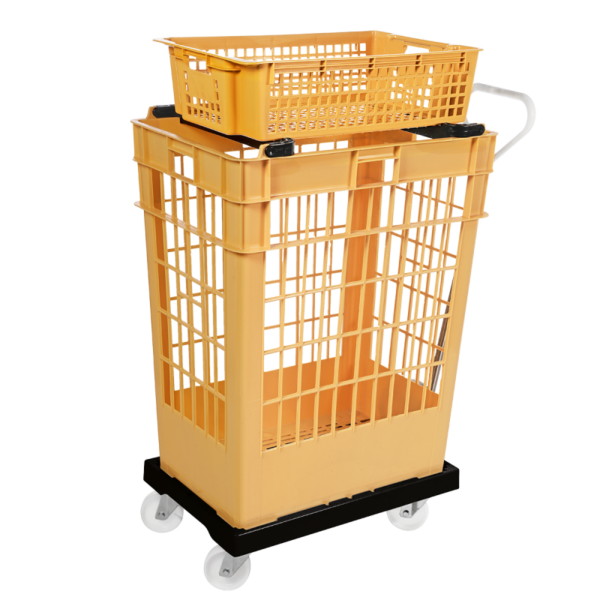 Caisse ajourée empilable emboitable 600 x 380 x 155 mm 28 L - beige – Image 5