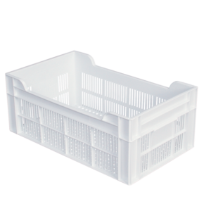Caisse ajourée 500 x 300 x 200 mm 20 L - blanc