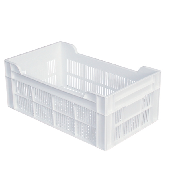 Caisse ajourée 500 x 300 x 200 mm 20 L - blanc