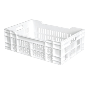 Caisse ajourée 600 x 400 x 200 mm 40 L - blanc