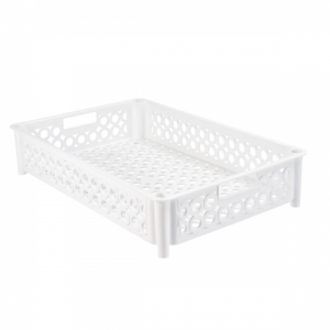 Caisse ajourée 590 x 385 x 120 mm 22 L - blanc