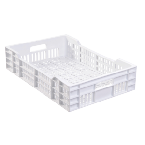 Caisse ajourée 600 x 400 x 135 mm 25 L - blanc