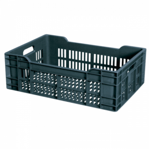 Caisse ajourée 600 x 400 x 200 mm 40 L - gris