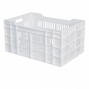 Caisse ajourée 600 x 400 x 300 mm 60 L - blanc