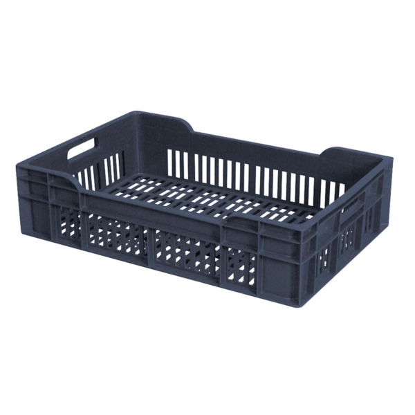 Caisse ajourée 600 x 400 x 135 mm 25 L - gris