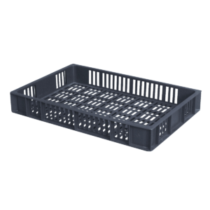 Caisse ajourée 600 x 400 x 90 mm 15 L - gris