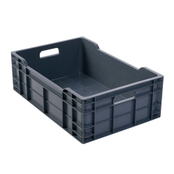 Caisse pleine 600 x 400 x 200 mm 40 L - gris