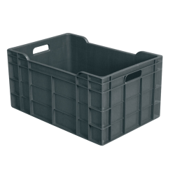 Caisse pleine 600 x 400 x 300 mm 60 L - gris