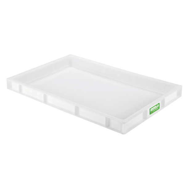 Caisse pleine biosourcée 600 x 400 x 55 mm 9 L - blanc
