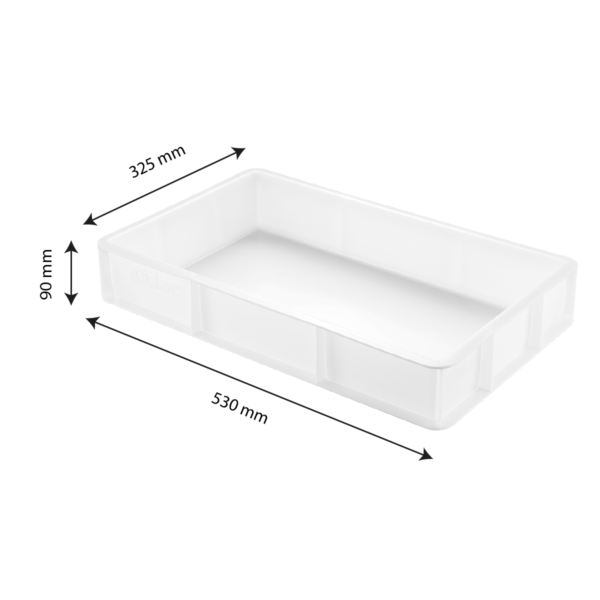 Caisse pleine 530 x 325 x 90 mm GN 1/1 - blanc – Image 3