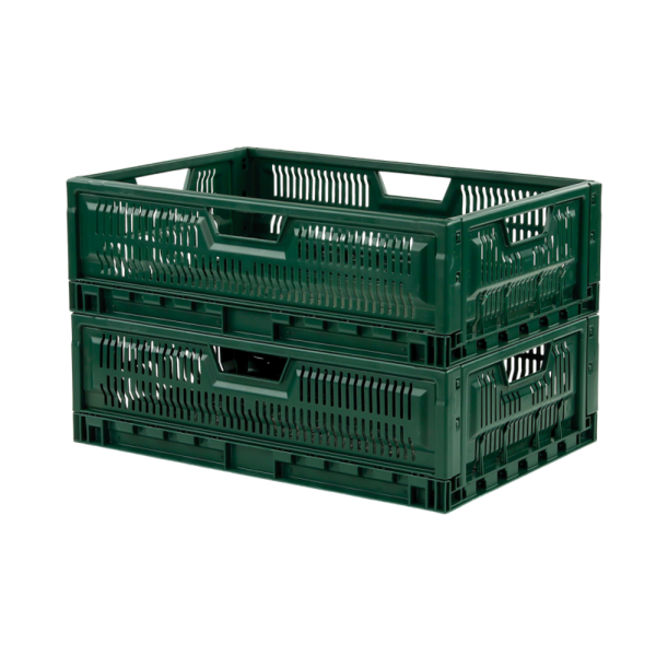 Caisse pliable empilable 600 x 400 x 190 mm 36 L - vert – Image 4