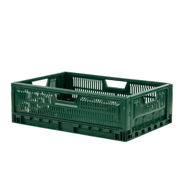 Caisse pliable empilable 600 x 400 x 190 mm 36 L - vert