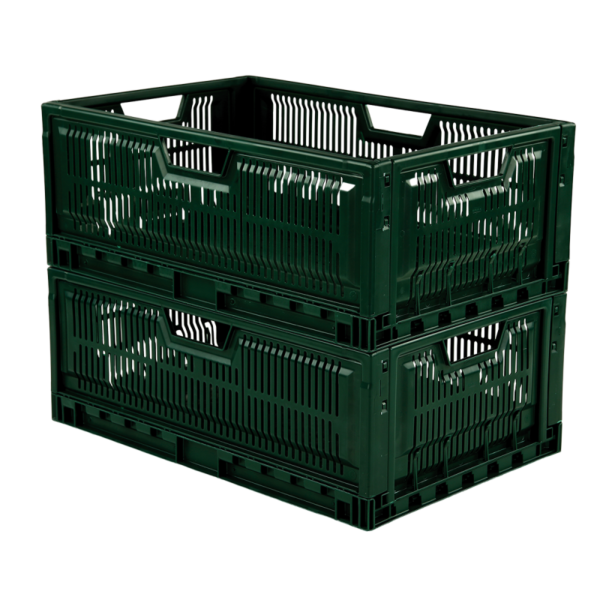 Caisse pliable empilable 600 x 400  x 235 mm 47 L - vert – Image 4