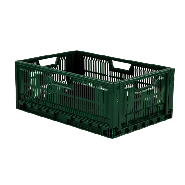 Caisse pliable empilable 600 x 400  x 235 mm 47 L - vert