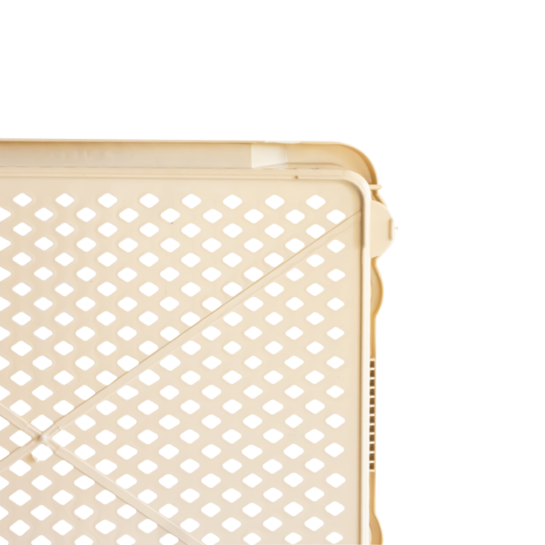 Caisse à viennoiseries ajourée empilable emboîtable 620 x 500 x 155 mm - 18 L - beige – Image 3