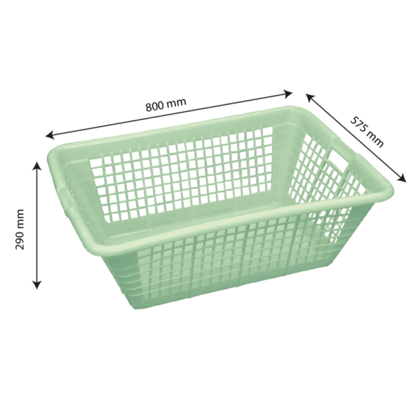 Corbeille à linge grand modèle 130 L - vert amande – Image 2